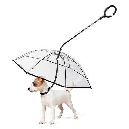 LESYPET Dog Umbrella with Leash Pet Umbrella for Dogs Adjustable Handle Dog Umbrella for Small Pets Adjustable Rope Leash