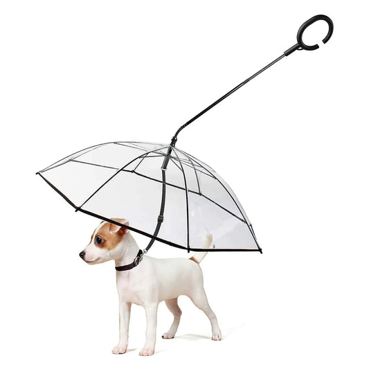 LESYPET Dog Umbrella with Leash Pet Umbrella for Dogs Adjustable Handle Dog Umbrella for Small Pets Adjustable Rope Leash